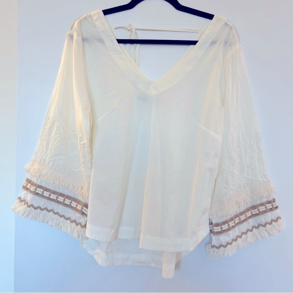 White Boho Blouse